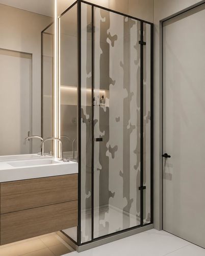 Painel de vidro com jateamento - FLORAL EN COLONNES - Infiniglass - estrutural / isolante / decorado
