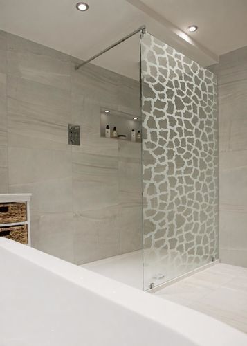 Painel de vidro com jateamento - PEAU DE GIRAFE STYLISÉ - Infiniglass - estrutural / decorado / texturizado