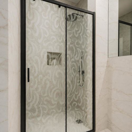 Painel de vidro com jateamento - TOURBILLONNANT VÉGÉTAL - Infiniglass - estrutural / decorado / colorido