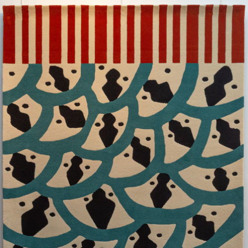 Tapete contemporâneo - AFRICAN SPIRIT - L'Atelier Bérengère Guénant - estampado / em lã da Nova Zelândia / retangular