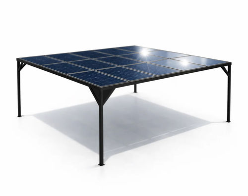 Pérgola em alumínio - Pergola su Misura Fotovoltaica - LL53 - com lâminas orientáveis / sob medida / fotovoltaica