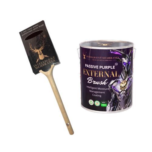 Impermeabilizante líquido de proteção - PASSIVE PURPLE EXTERNAL BRUSH PACK - Intelligent Membranes - com proteção contra UV / para fachada / para parede