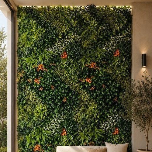 Parede verde sintética - N&Eacute;R&Eacute;A - Le Gazon de Manon - em painel modular / de folhagem densa / para ambiente interno