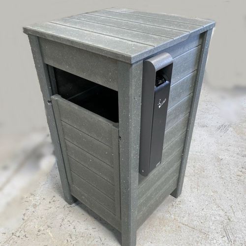 Lixeira com cinzeiro - Urban'Ex - metálica / para ambiente externo / de coleta seletiva