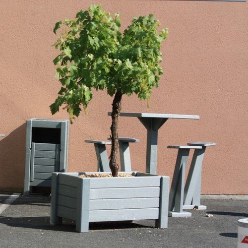 Floreira em plástico reciclado - JR - Urban'Ex - retangular / móvel / contemporânea
