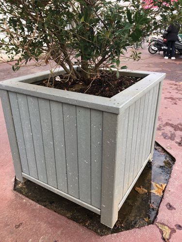 Floreira em plástico reciclado - JCT - Urban'Ex - quadrada / móvel / contemporânea