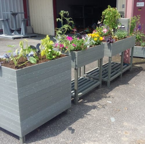 Jardineira para horta em plástico reciclado - CP - Urban'Ex - para espaço público / para ambiente externo / reciclável