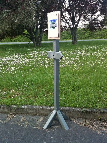 Placa de sinalização de piso - Urban'Ex - em plástico reciclado / de orientação / para ambiente externo