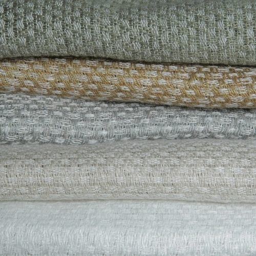 Tecido para cortinas - BASKET  - BISSON BRUNEEL - de cor lisa / em cânhamo / lavável