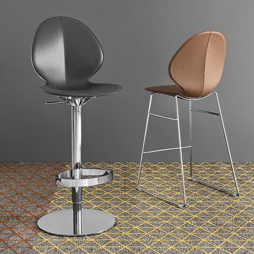 Cadeira alta contemporânea - BASIL - calligaris - para ambiente interno / em polipropileno / com base em madeira
