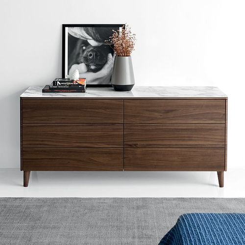 Cômoda contemporânea - BOSTON - calligaris - em madeira / em alumínio / em cerâmica
