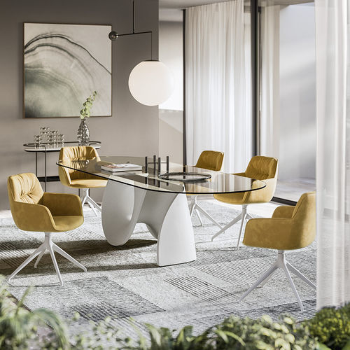 Mesa design - seashell - calligaris - em vidro / em cerâmica / em mármore