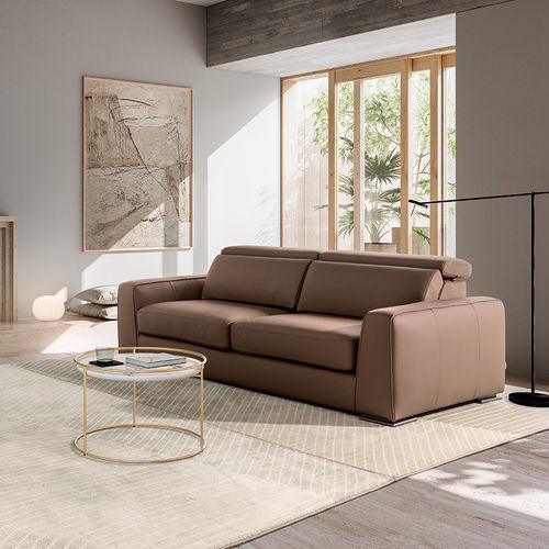 Sofá de canto - cast - calligaris - contemporâneo / em tecido / em couro