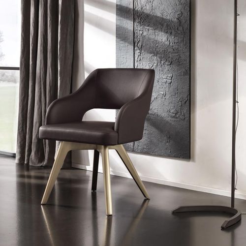 Cadeira de sala de jantar de design escandinavo - ADRIA - CANTORI - para ambiente interno / em tecido / em veludo
