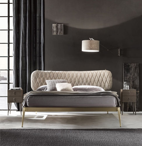 Cama de casal - URBINO STUFFED - CANTORI - contemporânea / com cabeceira estofada / em tecido