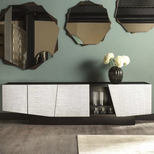 Buffet aparador contemporâneo - PRISMA - CANTORI - em madeira / em vidro / com portas de abrir