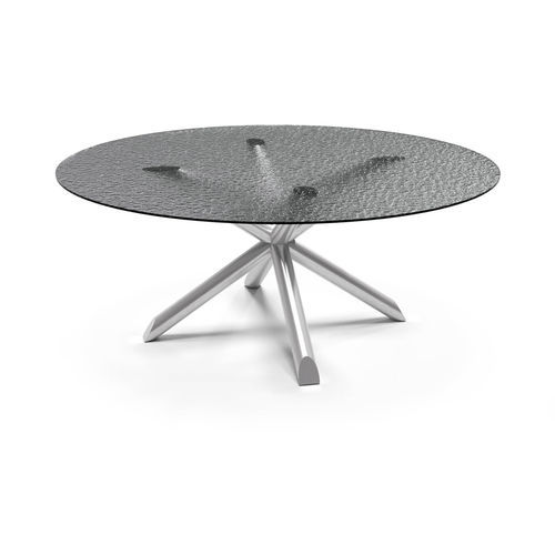 Mesa contemporânea - THOMAS - CANTORI - metálica / com base metálica / redonda