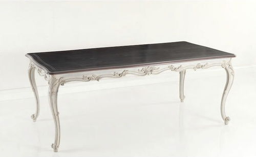 Mesa de jantar de estilo - CHELINI 1898 : ART. 2130 - CHELINI - em madeira maciça / com base em madeira maciça / retangular
