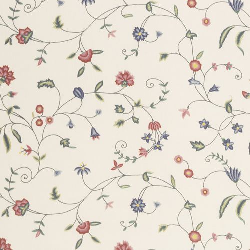 Tecido para estofados - CARNATION & CORNFLOWER VINE - CHELSEA TEXTILES - estampado / em algodão / em linho