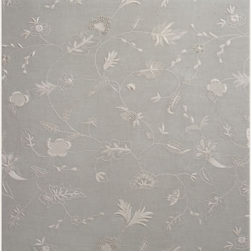 Tecido para estofados - QUEEN ANNE VINE ON COLOURED GROUND - CHELSEA TEXTILES - estampado / em linho / bordado