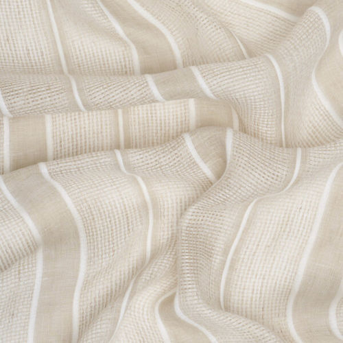 Cortina de voile quadriculada - CARUBIO  - DECORTEX - em linho / em poliéster / lavável