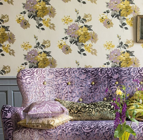 Tecido para estofados - VALADIER  - DESIGNERS GUILD - para cortinas / estampado / em seda