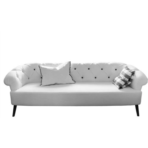 Sofá Chesterfield - BUTTON - DESIGNERS GUILD - em tecido / branco / de 2 lugares
