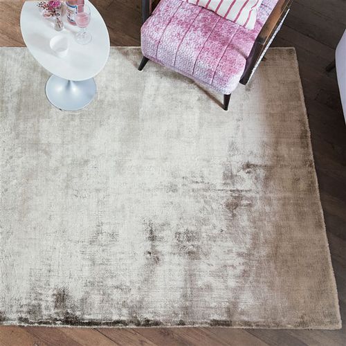 Tapete contemporâneo - EBERSON SLATE - DESIGNERS GUILD - de cor lisa / em poliéster / retangular
