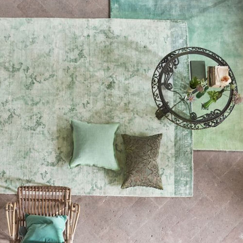 Tapete contemporâneo - LA ROTONDA PALE AQUA - DESIGNERS GUILD - estampado / em viscose / retangular