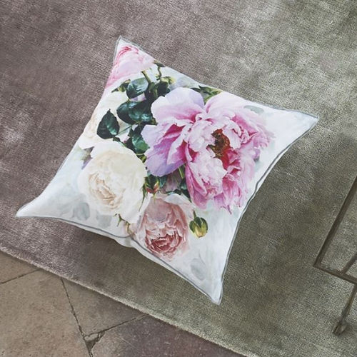 Almofada quadrada - TOURANGELLE PEONY - DESIGNERS GUILD - floral / em linho / multicores