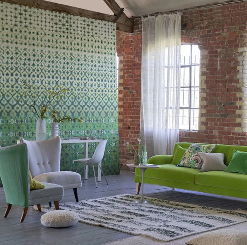 Revestimento para parede interna - KARAOSHI  - DESIGNERS GUILD - com motivos impressos / não tecido / efeito de tecido