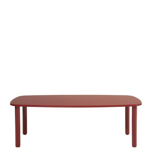 Mesa contemporânea - TOTTORI - DRIADE - em MDF laqueado / com base em madeira maciça / retangular