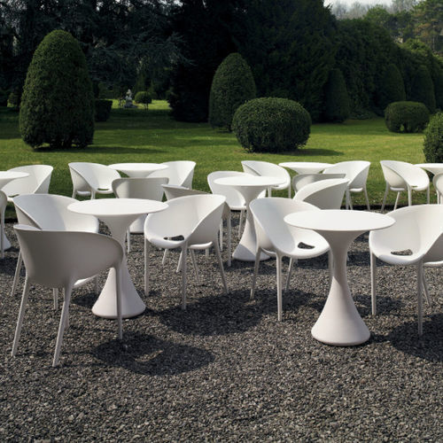 Mesa contemporânea - KISSI KISSI - DRIADE - em material plástico / com base em plástico / redonda