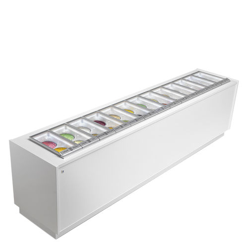 Vitrina refrigerada tipo balcão - PANORAMA® TECHNOLOGY - IFI - para loja / branca / com porta