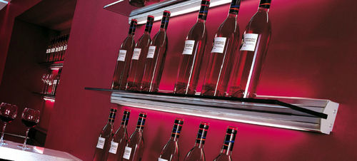 Estante de parede - PINZA-FLUO - IFI - contemporânea / em vidro / em laminado melamínico