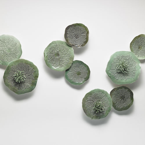 Escultura em porcelana - green - FOS CERAMICHE - de parede / para hotel