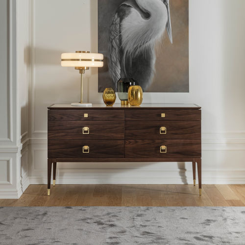 Cômoda com pés altos - NARA NAR 07G - GALIMBERTI NINO - Art Déco / em nogueira / não especificado
