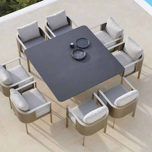 Mesa de jantar contemporânea - SOLANAS  - GANDIA BLASCO - em Dekton® / com base em alumínio / com base em chapa de aço