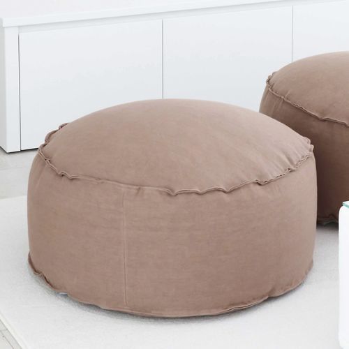 Puff design - SOFT EASY - VILLEVENETE BY GATTI - em tecido hidrorrepelente / redondo / com capa removível