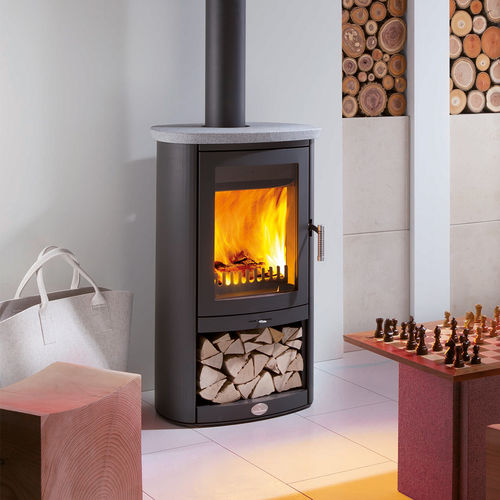 Salamandra em aço - RIO S - Max Blank GmbH - a lenha / a pellets / 5 kW–10 kW