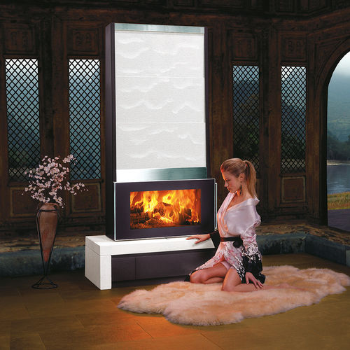 Salamandra a lenha - ANGEL FALLS - Max Blank GmbH - 5 kW–10 kW / de instalação livre / contemporânea