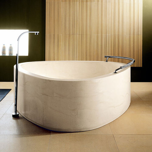 Banheira freestanding - NILO - I CONCI - para residência / em pedra / em inox escovado