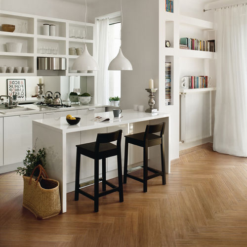 Placas de revestimento em grés porcelanato - E-WOOD - IRIS CERAMICA - polida / com acabamento natural / estruturada