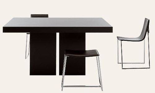 Mesa contemporânea - NEIL - IVANO REDAELLI - em madeira / em madeira laqueada / quadrada