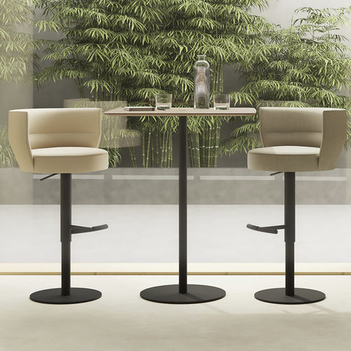 Cadeira alta contemporânea - SEN205 - punt mobles - para ambiente interno / em tecido / com base metálica