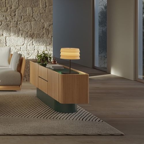 Buffet aparador contemporâneo - DUNE - punt mobles - em carvalho / em nogueira / em ébano