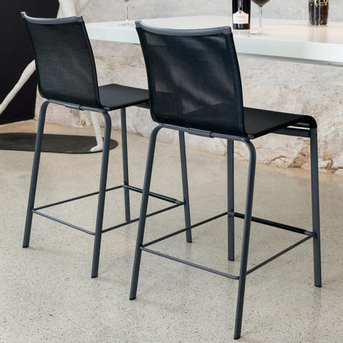 Banqueta alta contemporânea - NET  - BONTEMPI CASA - metálica / com base metálica / com 4 pés