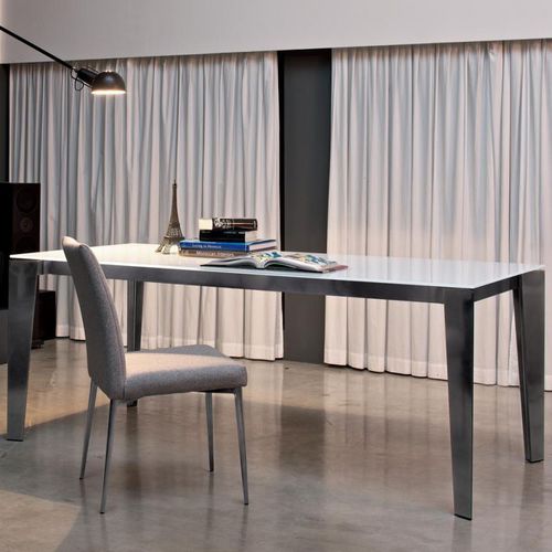 Mesa contemporânea - CRUZ - BONTEMPI CASA - em metal laqueado / em laminado / em cerâmica