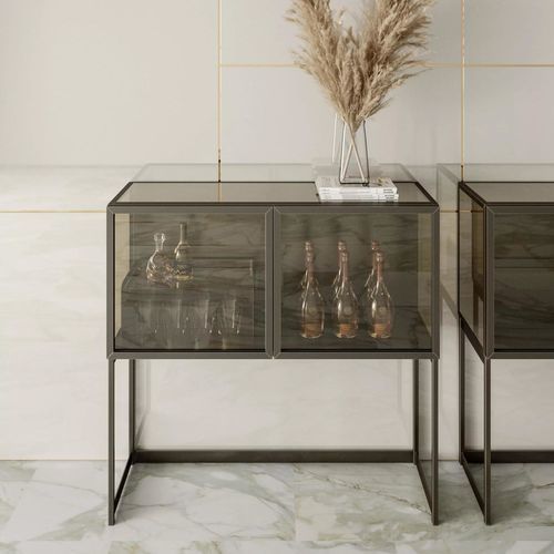 Móvel bar contract - ELVIS - BONTEMPI CASA - contemporâneo / em vidro / em metal laqueado