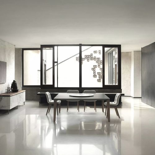 Mesa contemporânea - VERSUS - BONTEMPI CASA - em madeira maciça / em madeira laqueada / com base em madeira maciça